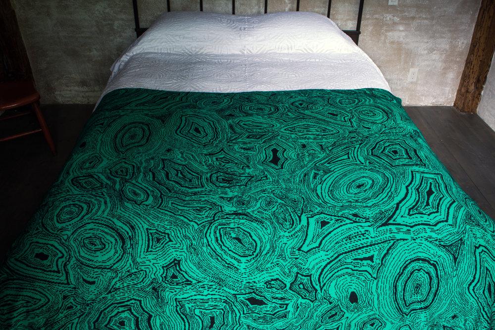 Saved NY Cashmere Malachite Blanket