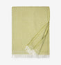 Costa Kiwi Green Throw Blanket by Sferra Fine Linens | Cotton Blankets at Fig Linens and Home