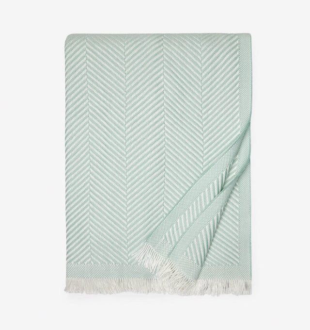 Costa Poolside Throw Blanket by Sferra Fine Linens - Cotton Blanket at Fig Linens and Home