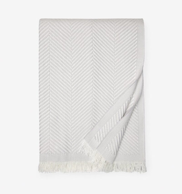 Costa Tin Throw Blanket by Sferra Fine Linens at Fig Linens and Home