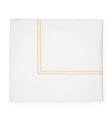 Fig Linens - Sferra Bedding - Grand Hotel White and Banana Duvet