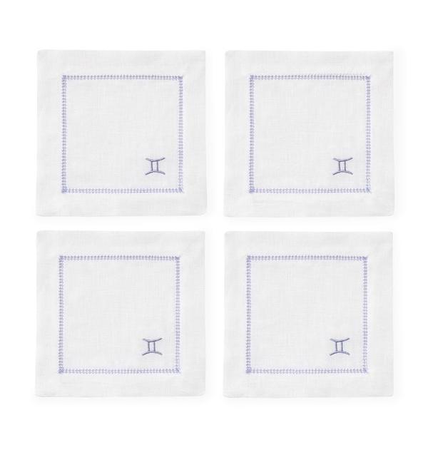 Fig Linens - Segni Cocktail Napkins by Sferra - Gemini