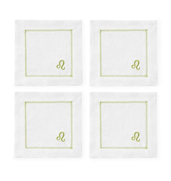 Fig Linens - Segni Cocktail Napkins by Sferra - Leo