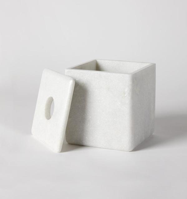 Fig Linens - Velina Marble Bath Accessories by Sferra- Tissue box holder