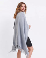 Classic Travel Wrap in Fog Grey by Mersea - Light Grey 4