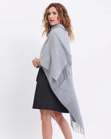 Classic Travel Wrap in Fog Grey by Mersea - Light Grey 5