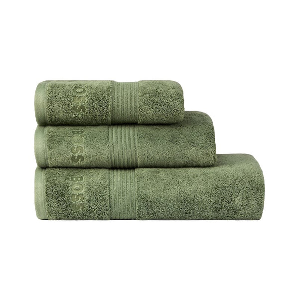 Bosa Linen Turkish Towel / Throw - Olive and Linen