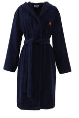 Kenzo Paris K BOKE Marine Hooded Velor Bathrobe (Women's) - Fig Linens and Home