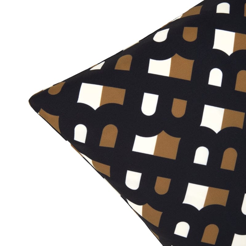 Modern Black and White Polka Dots Monogram Throw Pillow