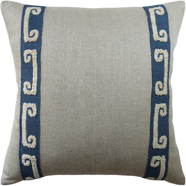 Boheme Tape Indigo Pillow - Ryan Studio at Fig Linens and Home