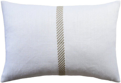 Ryan Studio Cabana Tape Lumbar Pillow in Salt and Beach | Fig Linens