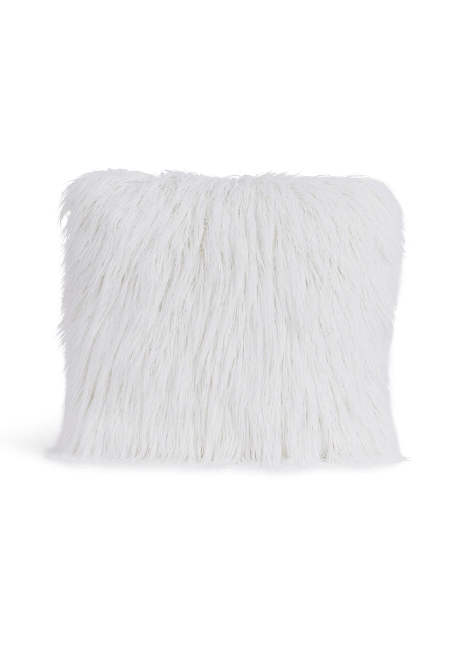 Tibetan Lamb White Pillows - White Faux Fur Throw Pillows 3 sizes - Fabulous Furs - 24x24