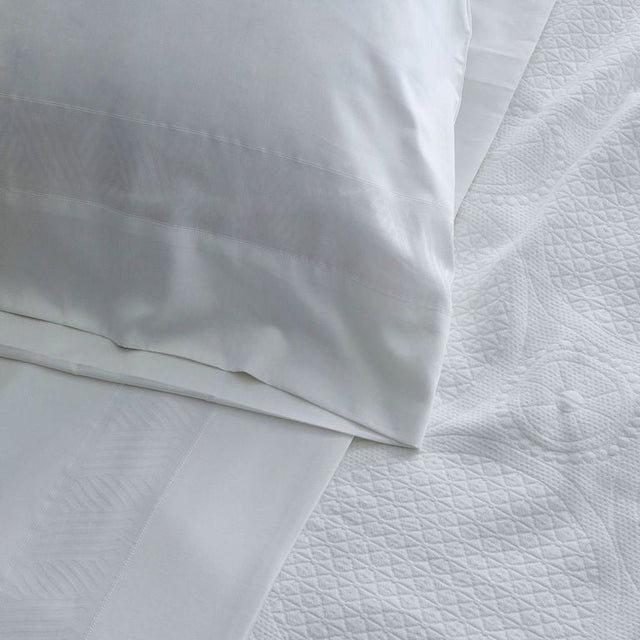 Closeup - Anatolia Bone Sheet Sets - The Met x Ann Gish | Fig Linens