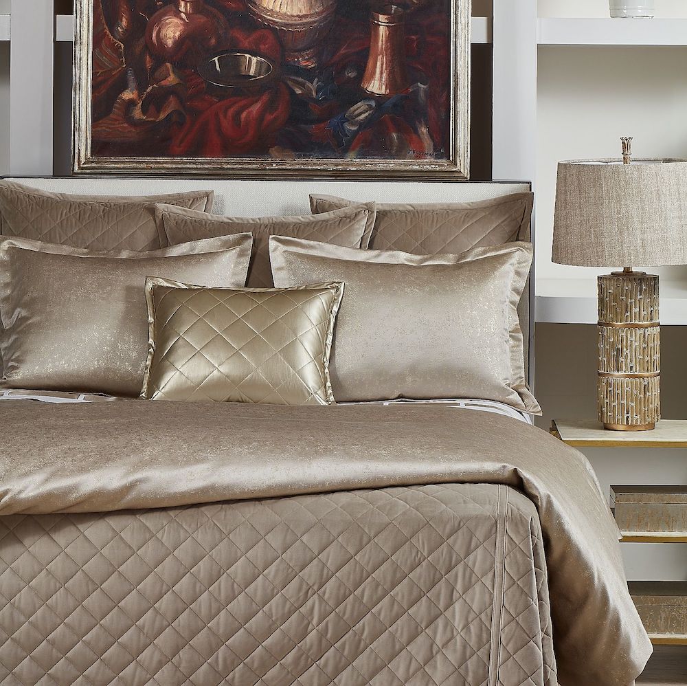 Aura Champagne Duvet Set by Ann Gish | Fig Linens and Home