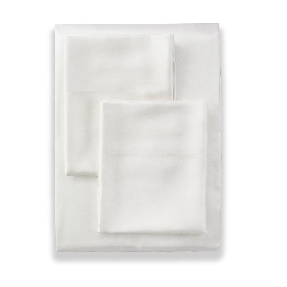 White Charmeuse Silk Sheet Sets by Ann Gish | Fig Linens