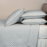 Double Diamond Silver Coverlet Set by Ann Gish | Fig Linens