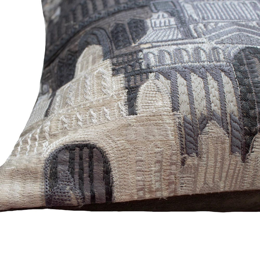 Closeup -Duomo Grey Decorative Pillows by Ann Gish | Fig Linens