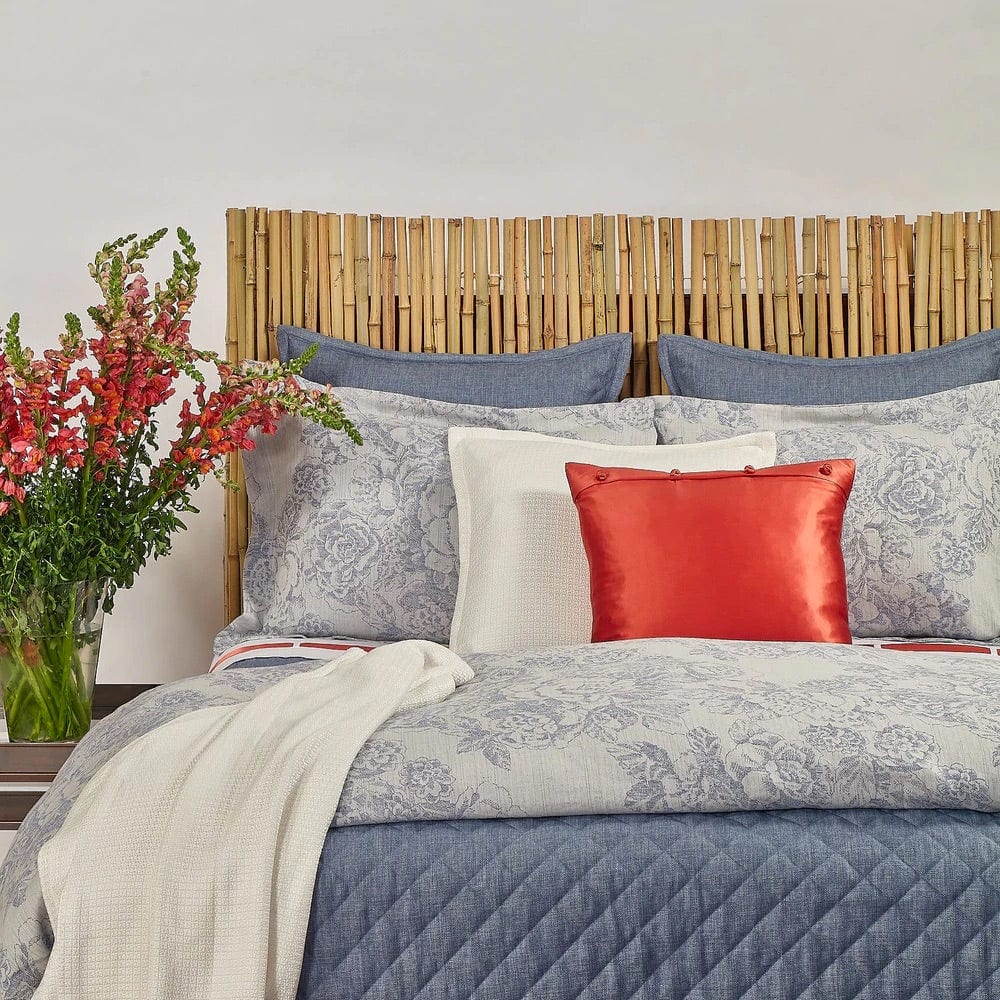 Faux Linen Stonewash Blue Coverlet Set by Ann Gish