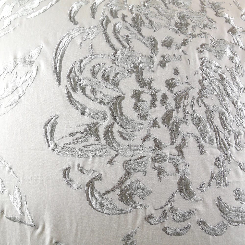 Closeup - Glory Silver Throw by Ann Gish | Fig Linens