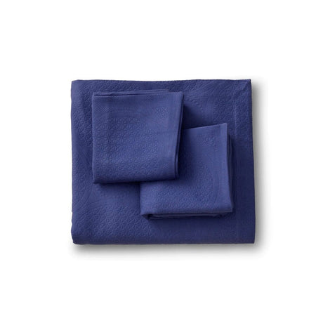 Fig Linens - Great Hall Indigo Coverlet Set | The Met x Ann Gish