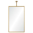 Fig Linens - Burnished Brass Mirror with Adjustable Ceiling Mount by Mirror Home