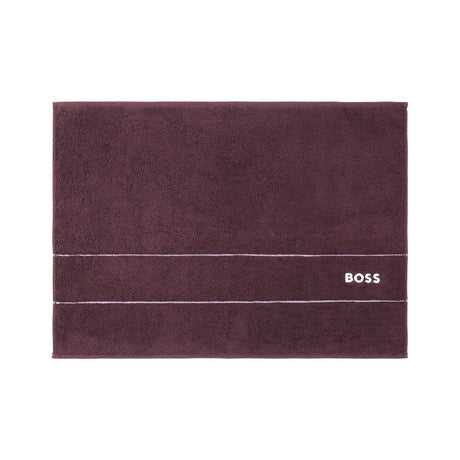 Plain Burgundy Bath Mat by Hugo Boss | Fig Linens