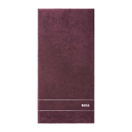 Plain Burgundy Bath Sheet by Hugo Boss | Fig Linens