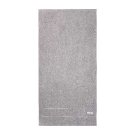 Plain Concrete Grey Bath Towel by Hugo Boss | Fig Linens