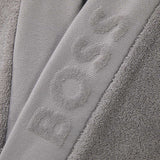 Closeup - Plain Concrete Bathrobe by Hugo Boss | Fig Linens