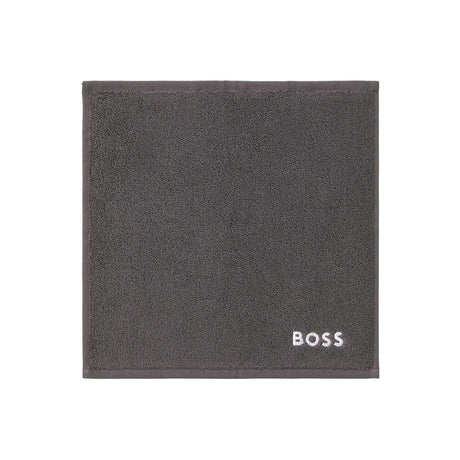 Fig Linens - Plain Graphite Bath Towels by Hugo Boss - Washcloth