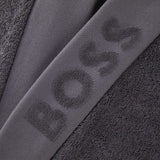 Closeup - Plain Graphite Kimono Bathrobe by Hugo Boss | Fig Linens