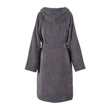 Back - Plain Graphite Hooded Bathrobe by Hugo Boss | Fig Linens