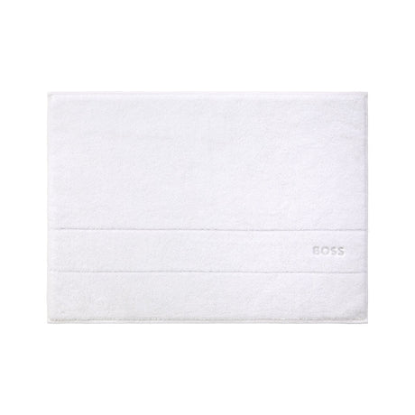 Fig Linens - Plain Ice Bath Towels by Hugo Boss - White Bath Mat