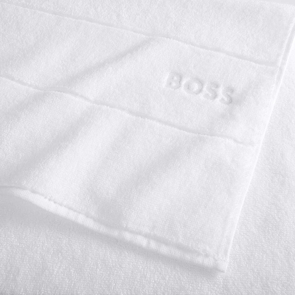 Boss Burgundy Plain logo-embroidered Egyptian Cotton Towel Bath Sheet