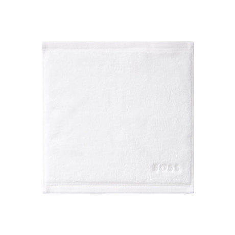 Fig Linens - Plain Ice Bath Towels by Hugo Boss - White Washcloth