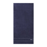 100% Cotton - Plain Navy Bath Towel by Hugo Boss | Fig Linens