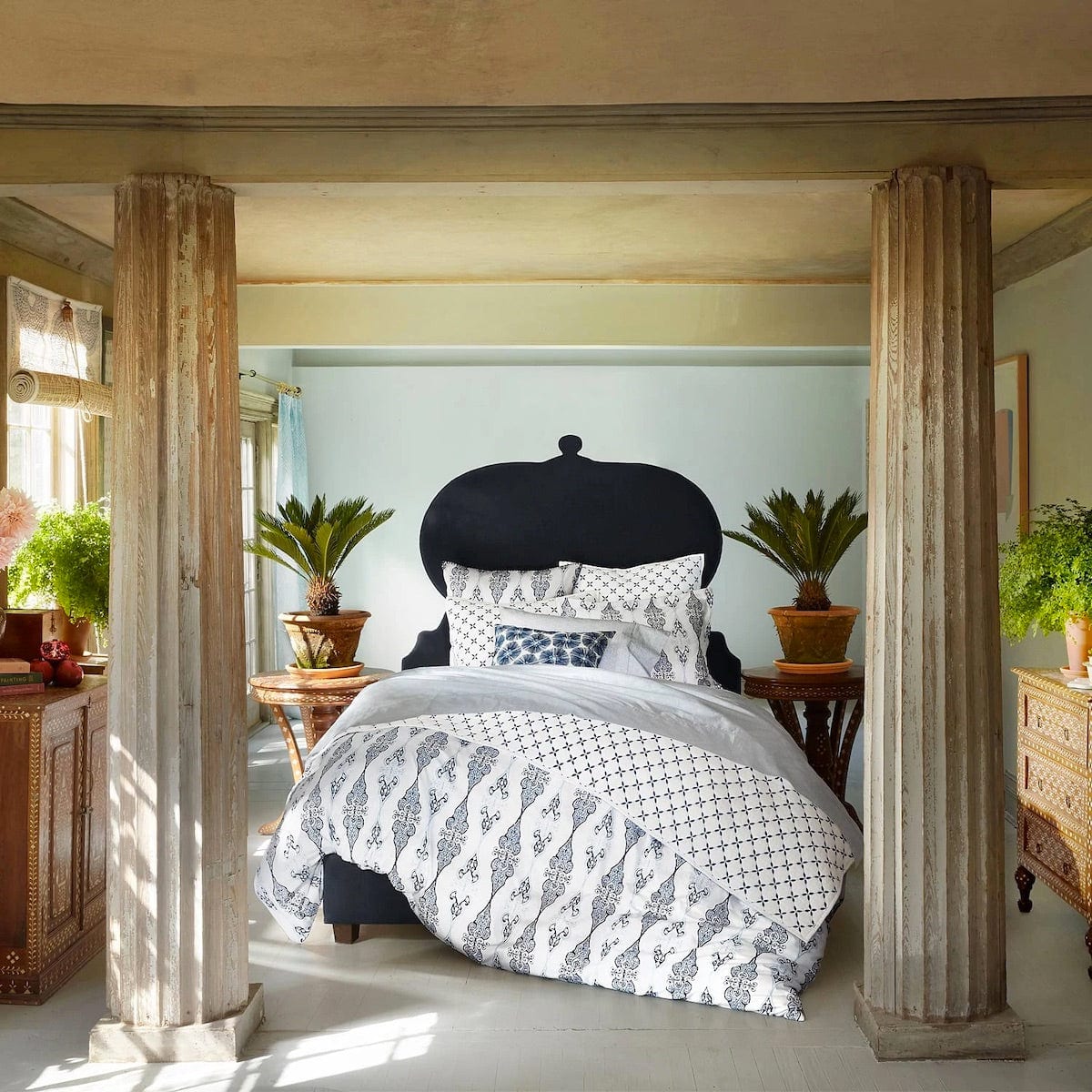 Layla Indigo Bedding by John Robshaw | Fig Linens