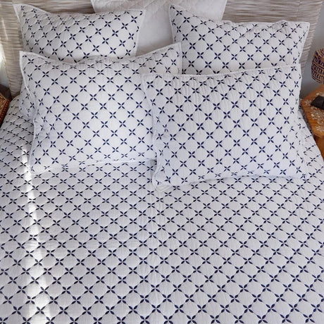 Layla Indigo Coverlet & Shams by John Robshaw | Fig Linens