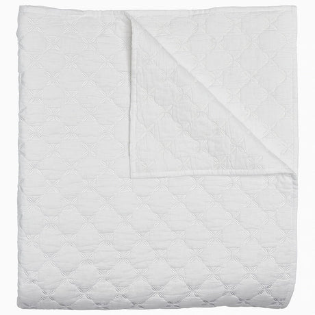 Layla White Coverlet by John Robshaw | Fig Linens