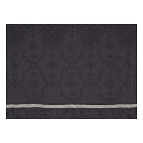 Fig Linens - Armoiries Black Linen Placemat by Le Jacquard Français