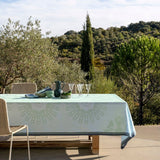 Jardin D’Orient Light Green Table Linens by Le Jacquard Français -  Tablecloth - Lifestyle