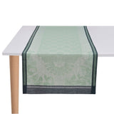 Jardin D’Orient Light Green Table Runner by Le Jacquard Français