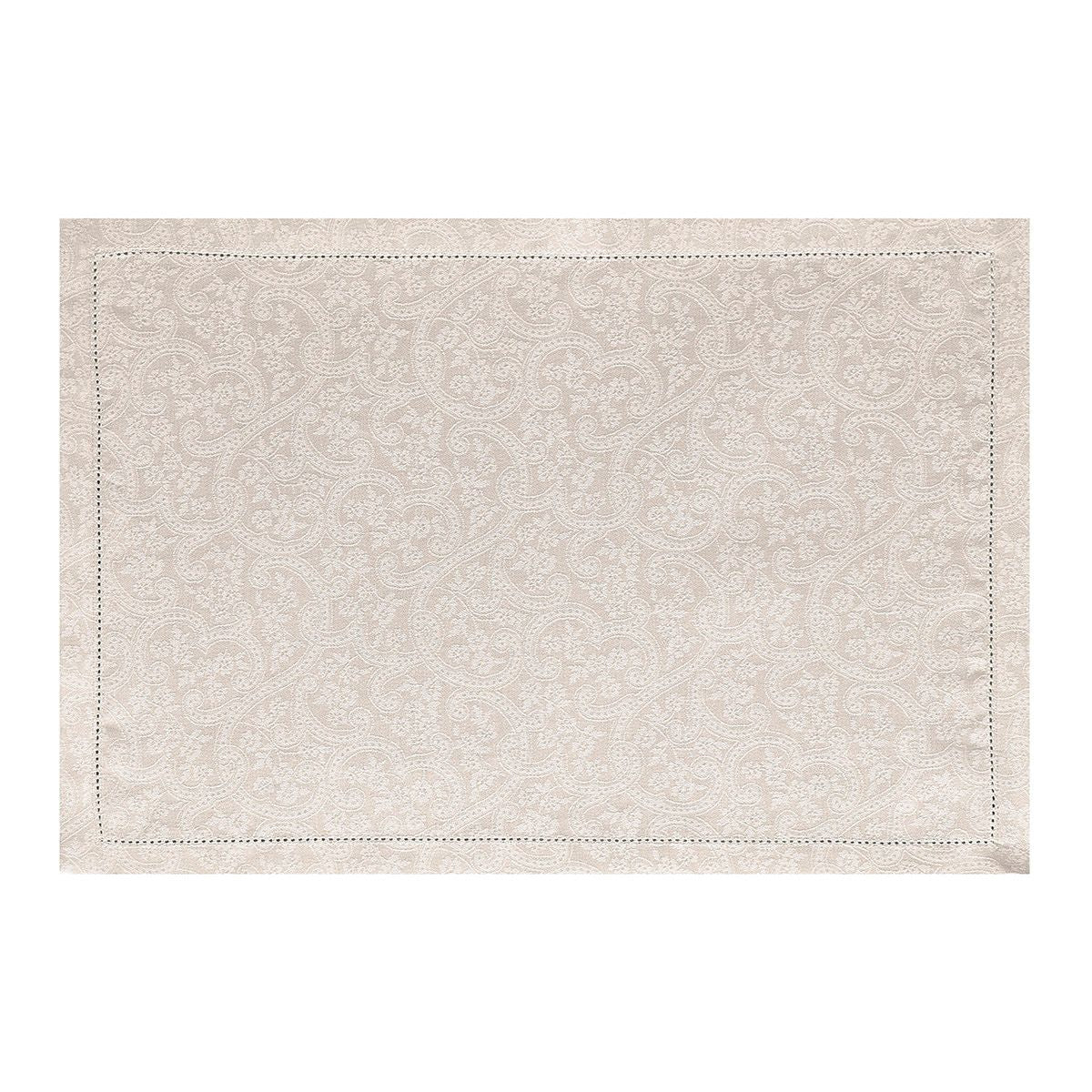 Portofino Fiori Beige Placemats by Le Jacquard Français