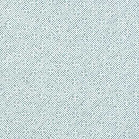 Fig Linens and Home - Laos Bedskirt by Legacy Linens - Aqua Thibaut Fabric