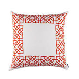 Franco White & Vermillion Euro Pillow by Lili Alessandra - Fig LInens