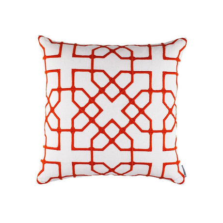 Franco White & Vermillion Pillow by Lili Alessandra | Fig Linens