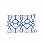 Magic White & Azure Lumbar Pillow by Lili Alessandra | Fig Linens