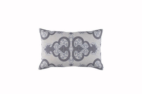 Fig Linens - Nina Grey Lumbar Pillow by Lili Alessandra