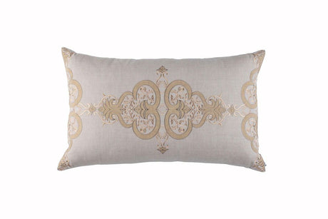 Fig Linens - Nina Sand Large Boudoir Pillow by Lili Alessandra