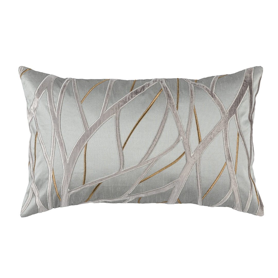 Fig Linens - Twig Pewter Large Lumbar Pillows by Lili Alessandra